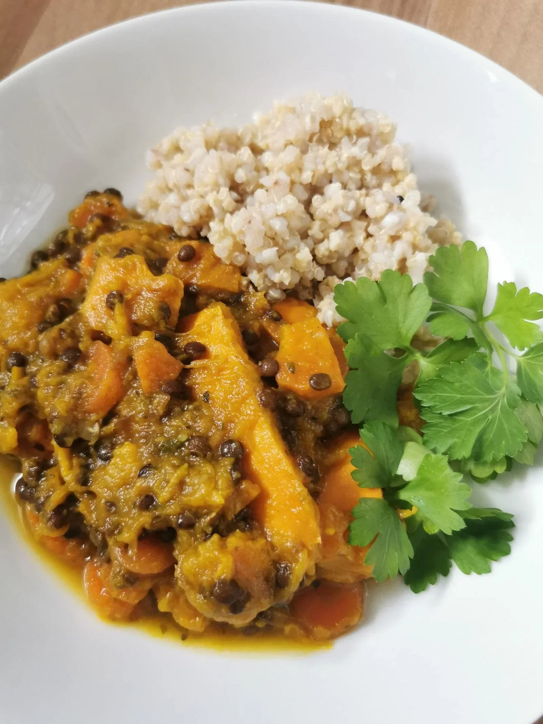 Linsen-Kürbisgemüse (4 Portionen)