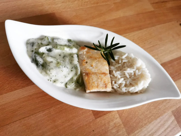 Gurkengemüse mit Schollenfilet